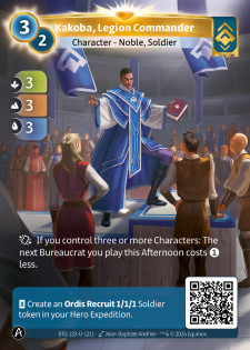 Kakoba, Commandant de Légion